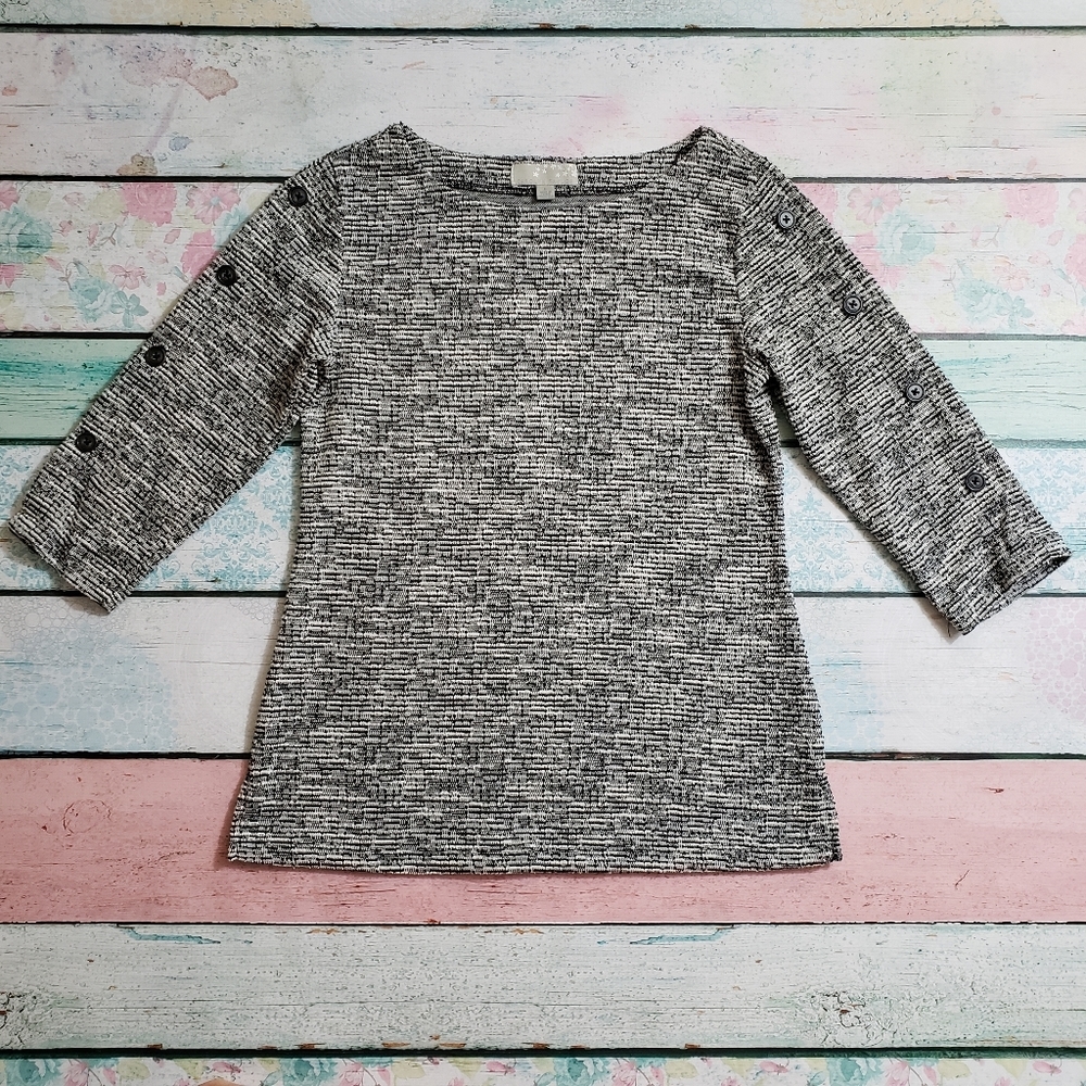 Carolyn Taylor Maserati 3/4 Sleeve Scoop Neck Top
